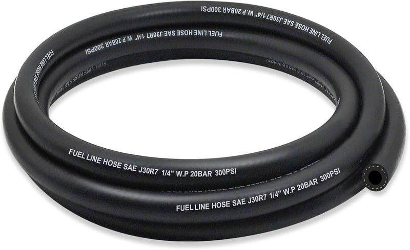 ZONBANG 1/4 Fuel Line, NBR Rubber 1/4 Fuel Hose Nylon Braided, Fuel Line Hose for Automotive Vehicles(5FT) - Image 1